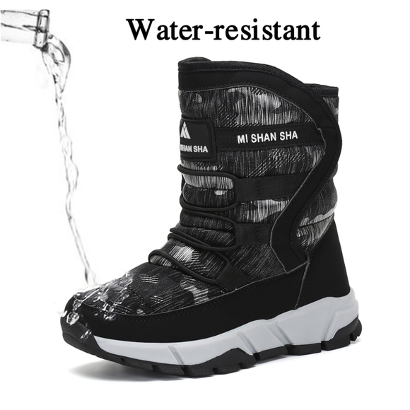 Mishansha Black Waterproof Snowboots Unisex Size 10 Toddlers 27 Euro - Picture 3 of 10